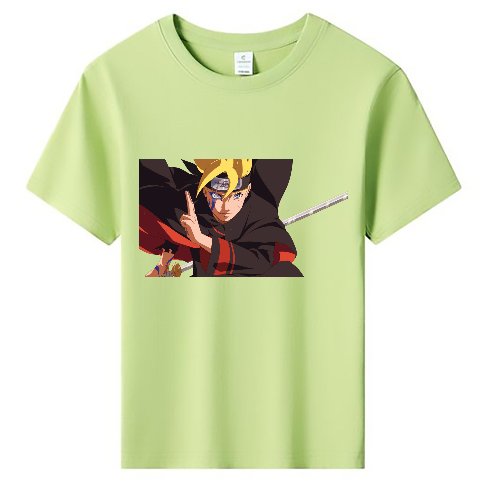 （画像用） NARUTO -ナルト- うずまき ボルト Uzumaki Boruto 綿100％キッズTシャツ（フロントプリント）